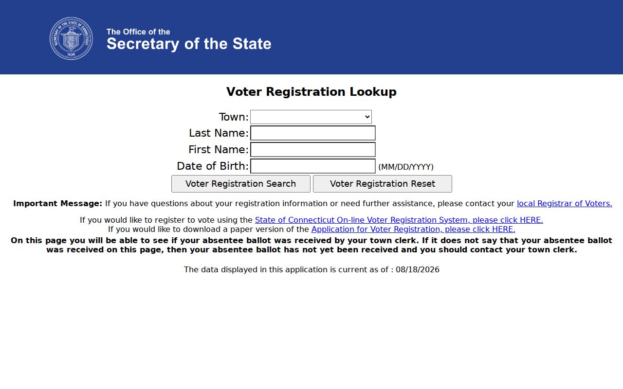 Mansfield residents directory Connecticut voter lookup